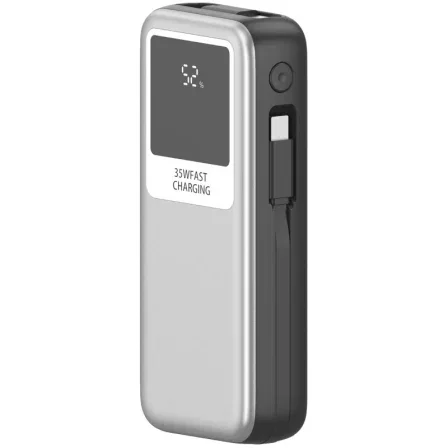 Leotec Power Bank 10000mAh 35W Plata y Gris LEPOW35W10S Leotec Power Bank 10000mAh 35W Plata y Gris LEPOW35W10S